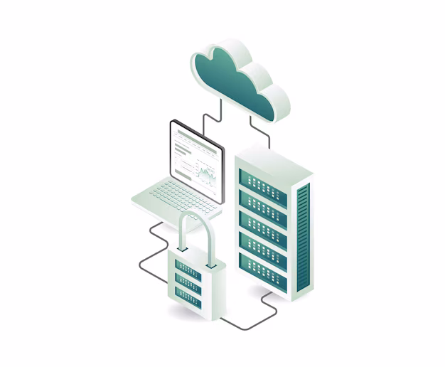 server security padlock - Cloud server security padlock network computer management ...