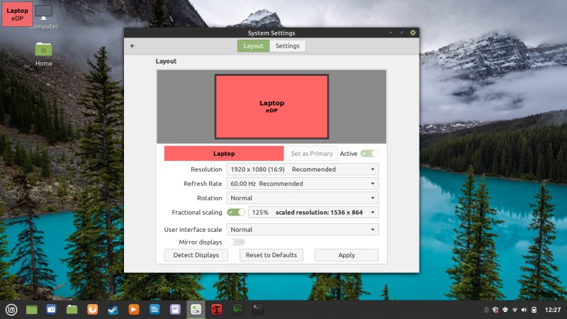 Cinnamon desktop fractional scaling - Linux Mint, HD scaling, fractional scaling