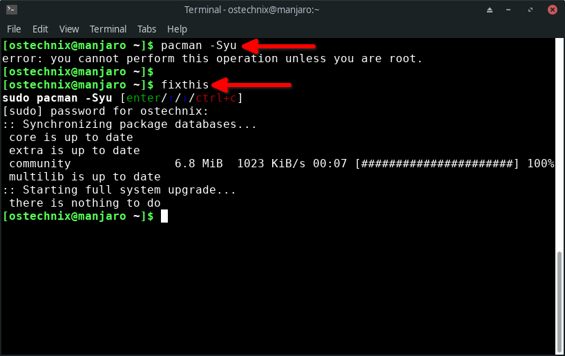 Linux command line error - Correct Errors In Previous Console Commands In Linux - OSTechNix