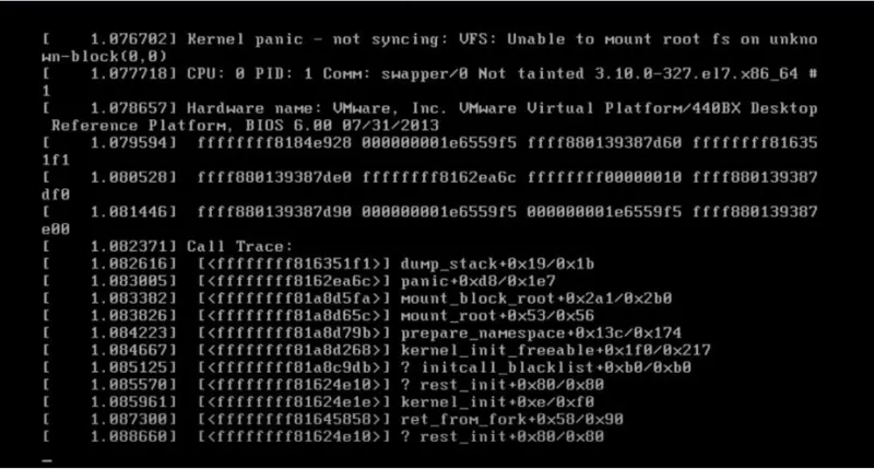 Linux kernel panic screen - What to do in case of a Linux kernel panic