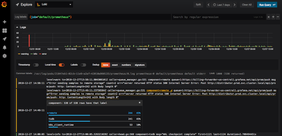 Grafana interface - Closer look at Grafana's user interface for Loki | Grafana Labs