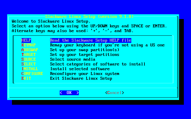 Slackware Linux - The setup Program