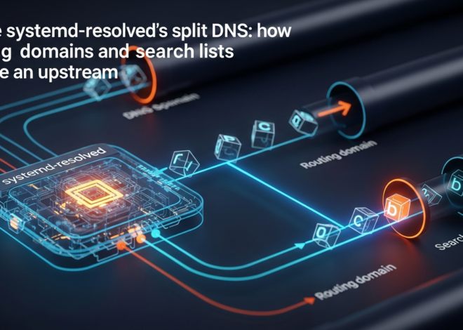 Inside systemd-resolved’s split DNS: how routing domains and search lists choose an upstream